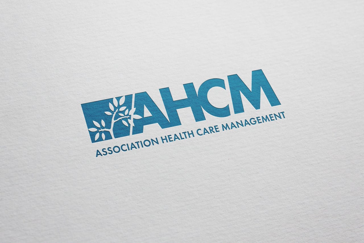 project ahcm logo on paper