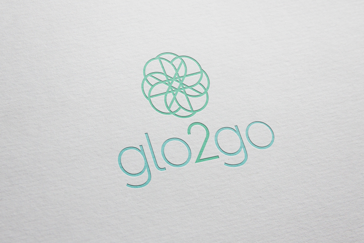 project glo2go logo on paper