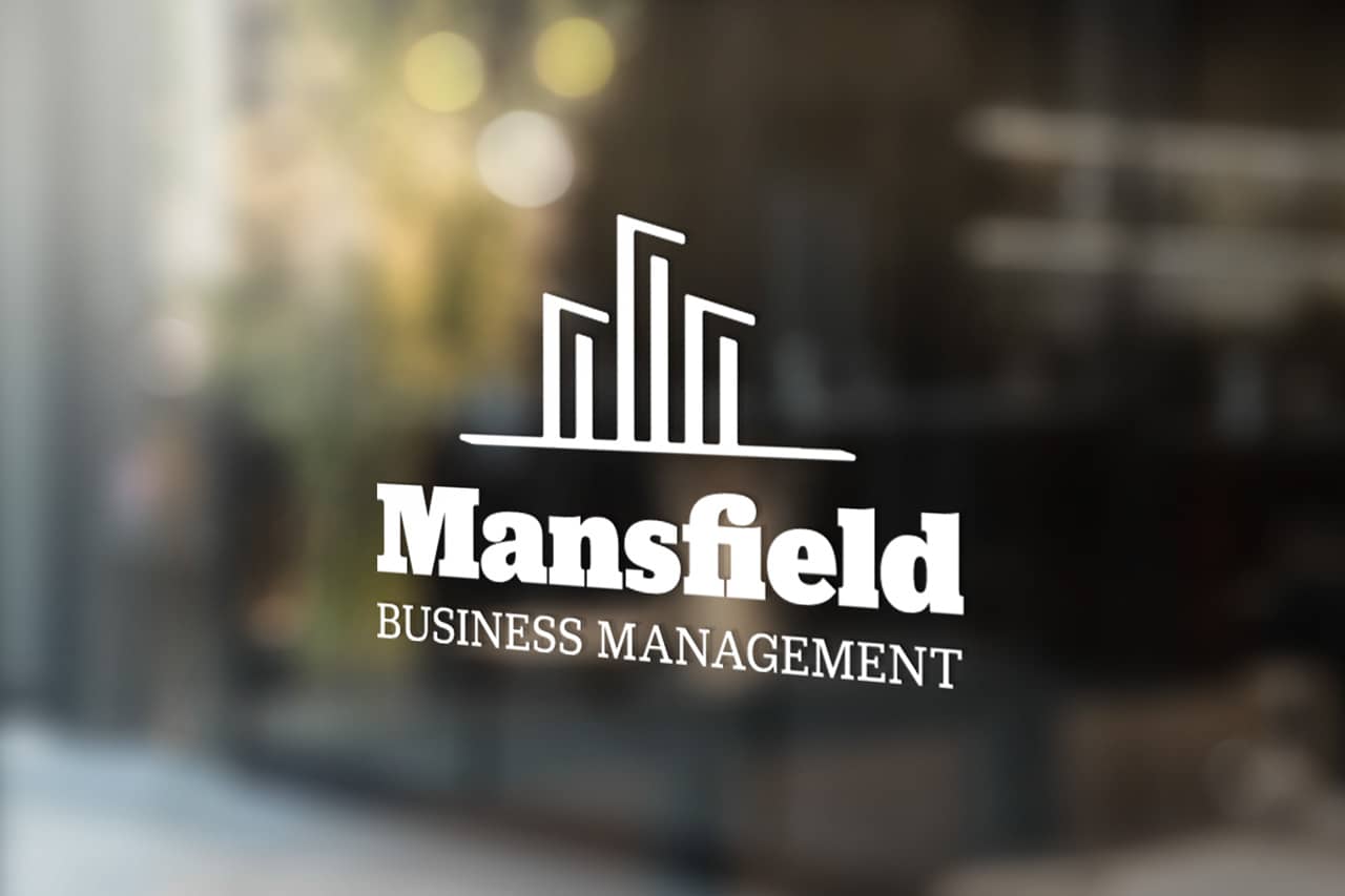 project mansfield logo on glass store