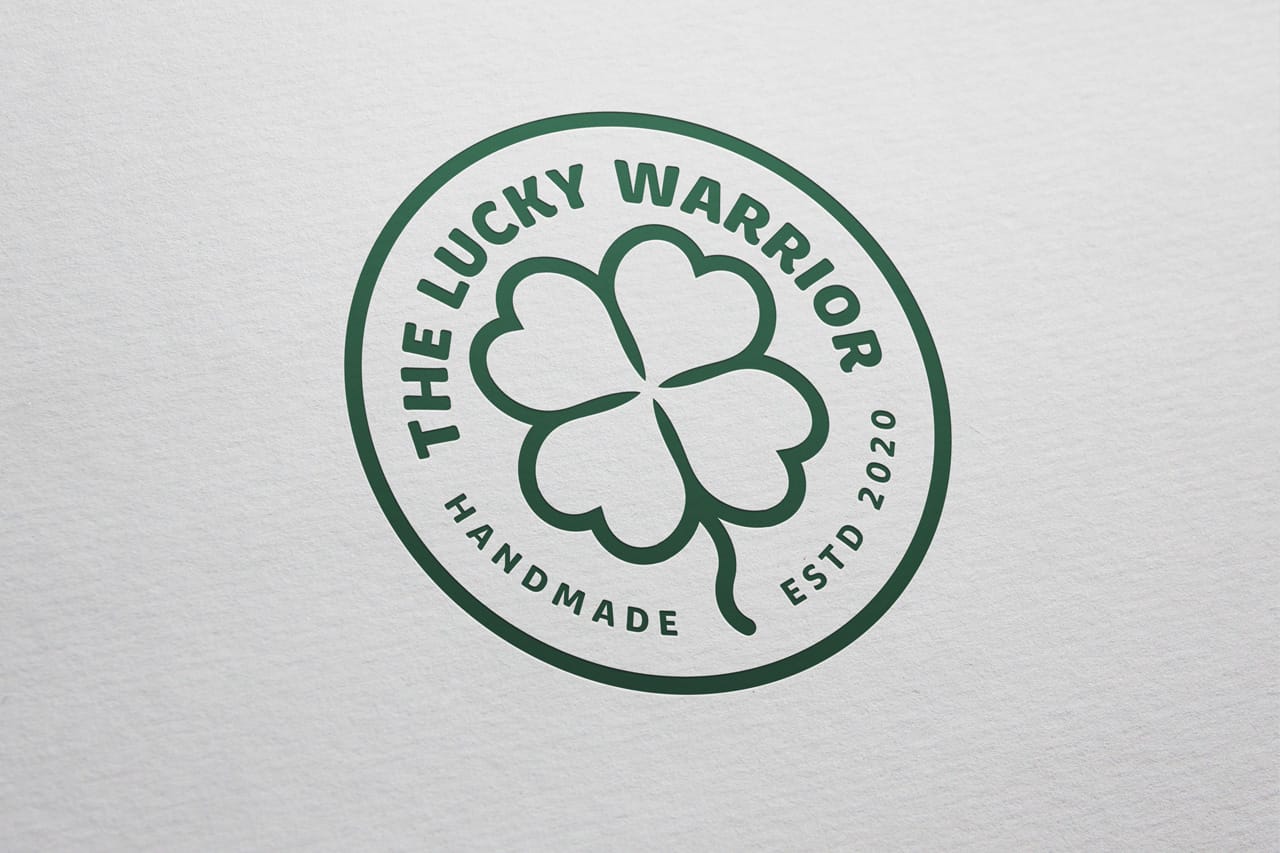 project the lucky warrior logo on paper