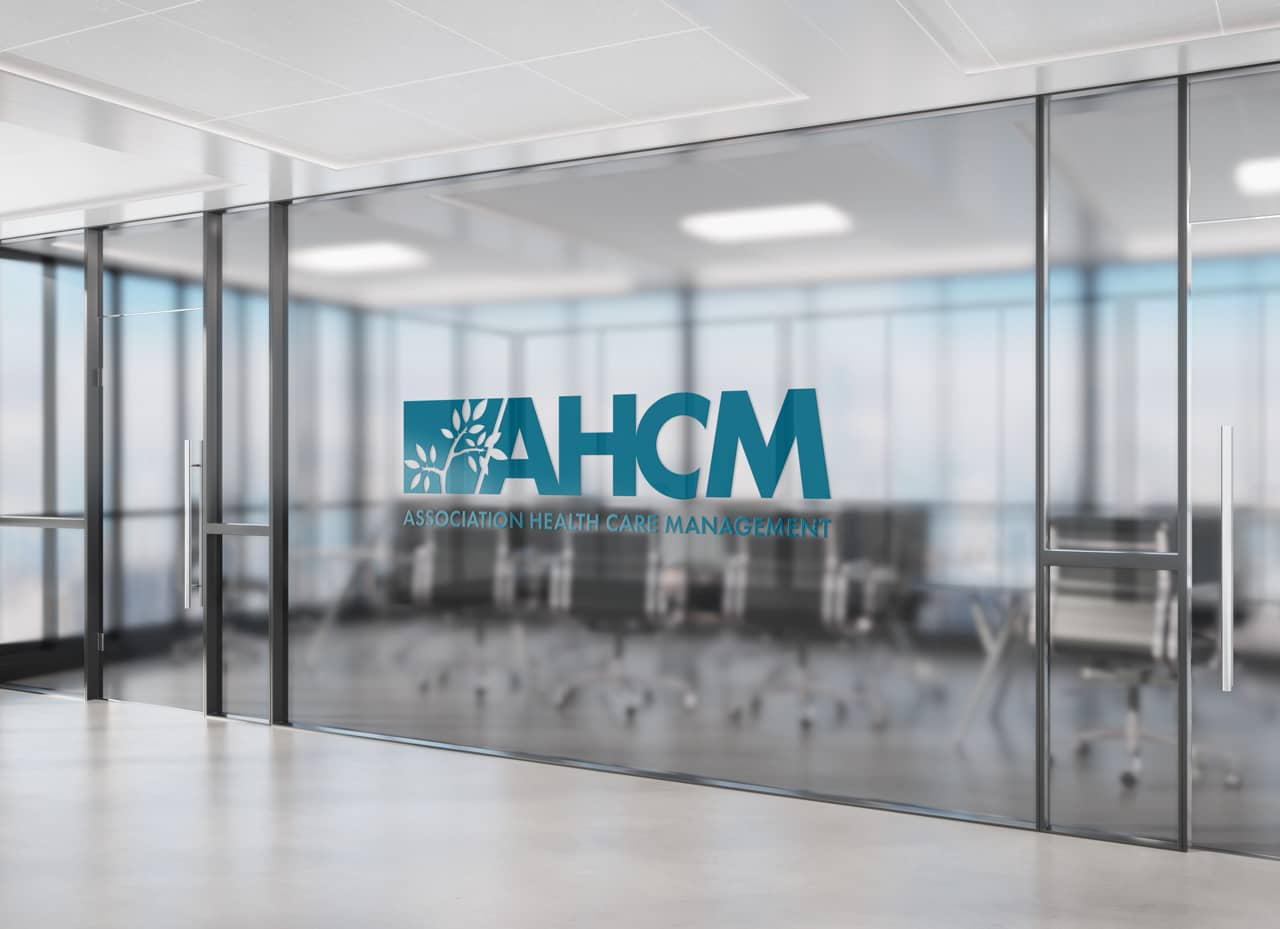 project ahcm logo office wall