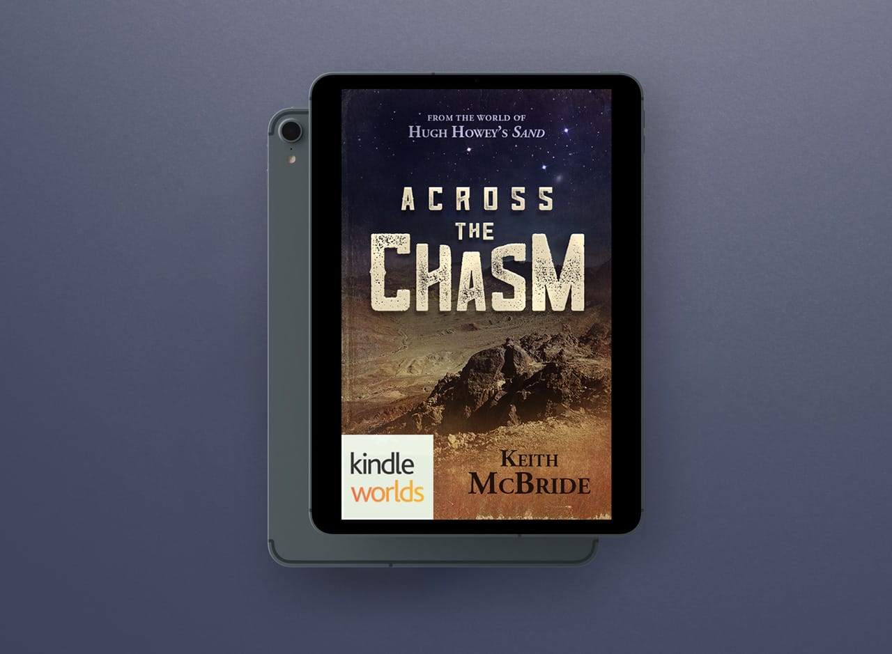 project book covers across the chasm on tablet